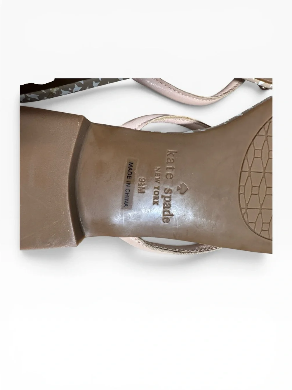 Kate Spade New York Mistic Bow Thong Flat Sandals Pink Leather Women’s Size 9.5